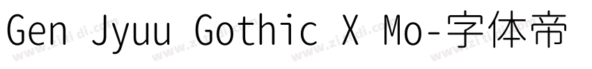 Gen Jyuu Gothic X Mo字体转换
